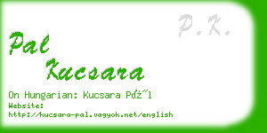 pal kucsara business card